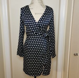Retro polkadot wrap dress